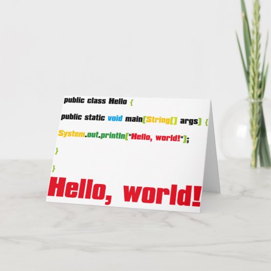 Hallo, Wereld! Kaart (Voorkant)