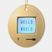 hallo wereld keramisch ornament (Links)