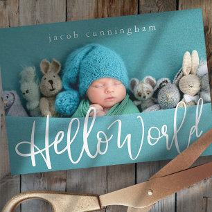 hallo wereld! Moderne speelscript nieuwe baby