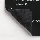 hallo wereld! Mousepad Muismat (Hoek)