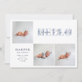 hallo wereld multi-foto modern geometrisch script aankondiging (Voorkant)