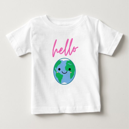 Hallo Wereld Schattige Kinderen T-Shirt (Voorkant)