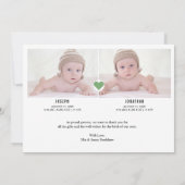 Hallo Wereld Stijlvolle Calligraphy Dubbele Fotoco Aankondiging (Achterkant)