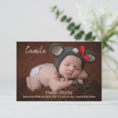 hallo Wereldfotokaarten Bedankkaart (Staand voorkant)