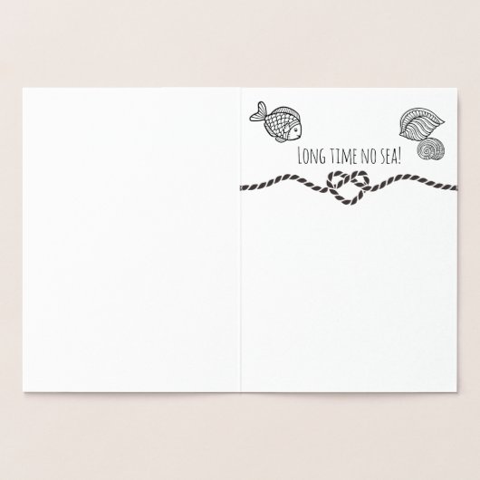 Hallo Whale # Er grappige nautische woordspeling a Folie Kaarten (Binnen)