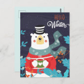 hallo Winter Briefkaart (Voorkant / Achterkant)