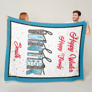 hallo Winter Customize Fleece Deken