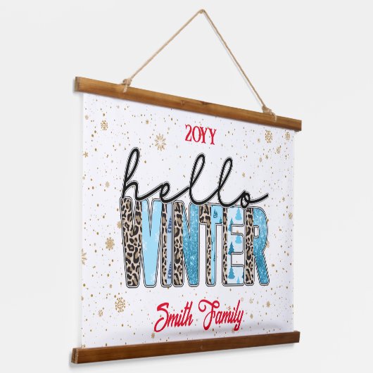 hallo Winter Customize Hangend Wandkleed (Gebogen)