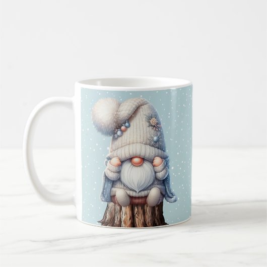 Hallo Winter Gnome Coffee Mok (Links)