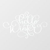 hallo Winter Handje met briefing Winkel White Wind Raamsticker (Vel)