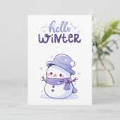 Hallo Winter Kaart (Staand voorkant)