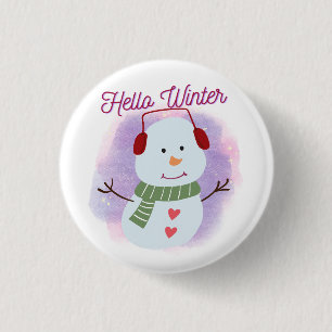 hallo winter ronde button 3,2 cm