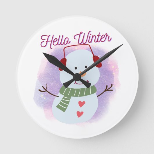 hallo winter ronde klok (Voorkant)