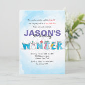 hallo Winter Uitnodiging (Staand voorkant)