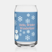 Hallo, Winter Wonderland Blikvorm Glas (Voorkant)