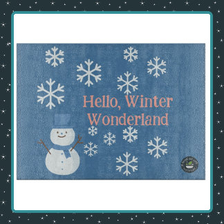 Hallo Winter, Wonderland decoratief glas Snijplank