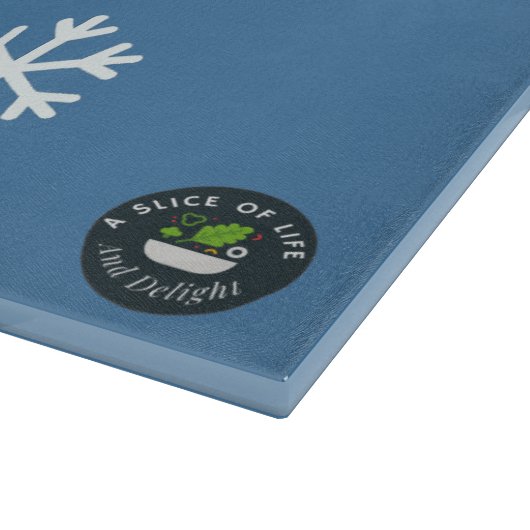 Hallo Winter, Wonderland decoratief glas Snijplank (Hoek)