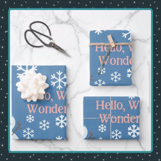 Hallo, Winter Wonderland Inpakpapier Vel