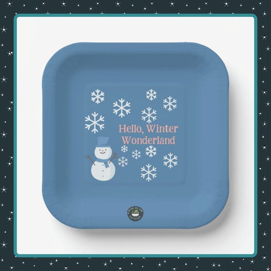 Hallo, Winter Wonderland Papieren Bordje