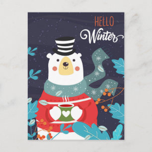 hallo Winteragenda Briefkaart