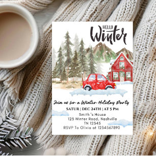 Hallo Winterfeest - Sneeuwvlok Winterfeest Kaart