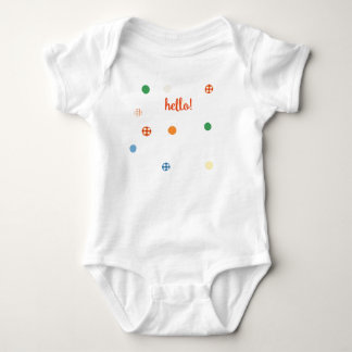 Hallo! Wit met Stippen Bodysuit