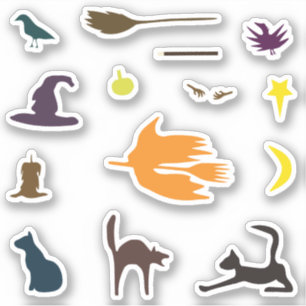 hallo Witch - Halloween sticker pack.