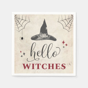 hallo Witches Halloween Funny Text Bachelorette Servet
