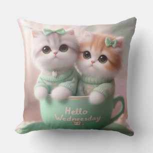 Hallo Woensdag Schattigee Katten Sierkussen – Leuk