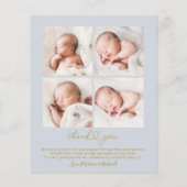 hallo World Arch Lijst Budget Geboorteaankondiging (Achterkant)