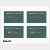 Hallo World Bash Shell-script Rechthoekige Sticker (Vel)