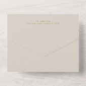 hallo World Chic Arch Lijst Geboorteaankondiging All In One Uitnodiging (Achterkant)