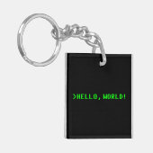hallo World Computer Programming Sleutelhanger (Voorkant Links)