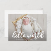 HALLO WORLD | Moderne anamnese van het script Kaart (Voorkant / Achterkant)