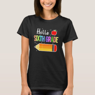 Hallo zesde klas squad terug naar school potlood k t-shirt