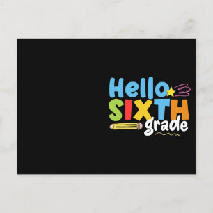 Hallo Zesde klas Team 6de klas Vibes Eerste Dag Briefkaart