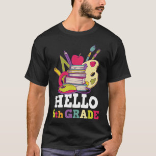 hallo zesde klas terug naar school t-shirt