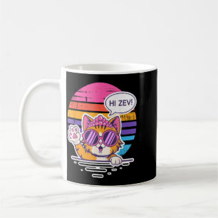 Hallo Zev Grappige Kat Prinses Zonsondergang Zonne Koffiemok