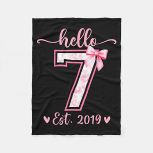 Hallo zeven est 2019 7e verjaardag meisje coquet b fleece deken