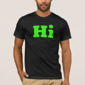 Hallo Zie je aangepaste typografie Bright Green Fu T-shirt (Voorkant)