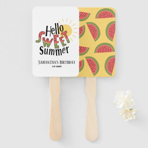 Hallo Zoete Summer Watermeloen Zwembad Feest Verja Handwaaier