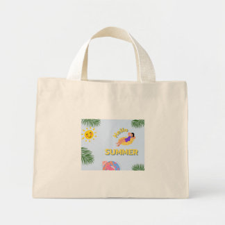Hallo zomer boodschappentas mini tote bag