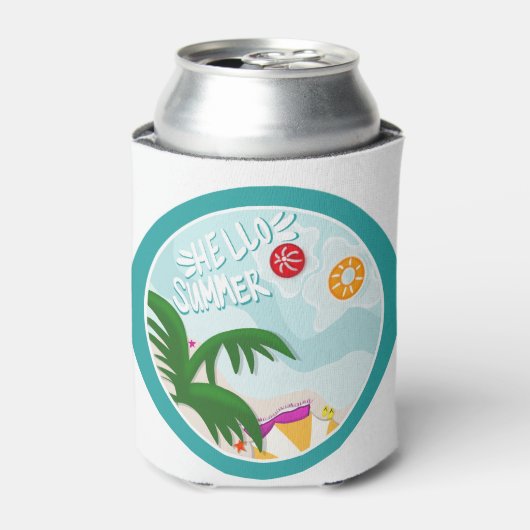 Hallo Zomer – Coastal Cool Can Hugger Blikjeskoeler (Blikje Voorkant)