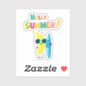 Hallo Zomer! Cool Banana Grappige vakantie Sticker (Vel)
