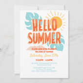 Hallo zomer, einde van het schoolfeest, Pool Party Kaart (Voorkant)