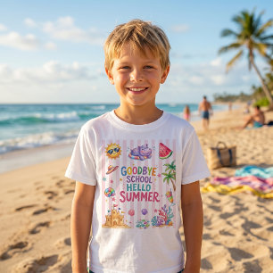 Hallo Zomer Feest Strepen T-Shirt
