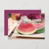 Hallo Zomer // feestuitnodiging Kaart (Voorkant / Achterkant)