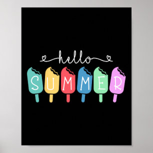 Hallo Zomer Gelukkig Laatste Dag School Leraar Lee Poster