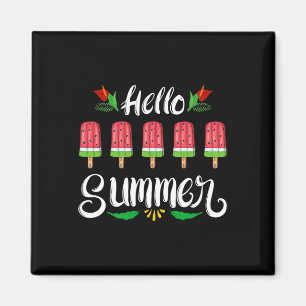 Hallo Zomer Grappig Water Meloen Design Ijsje Lo Magneet