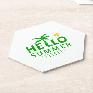 Hallo Zomer Kartonnen Onderzetters